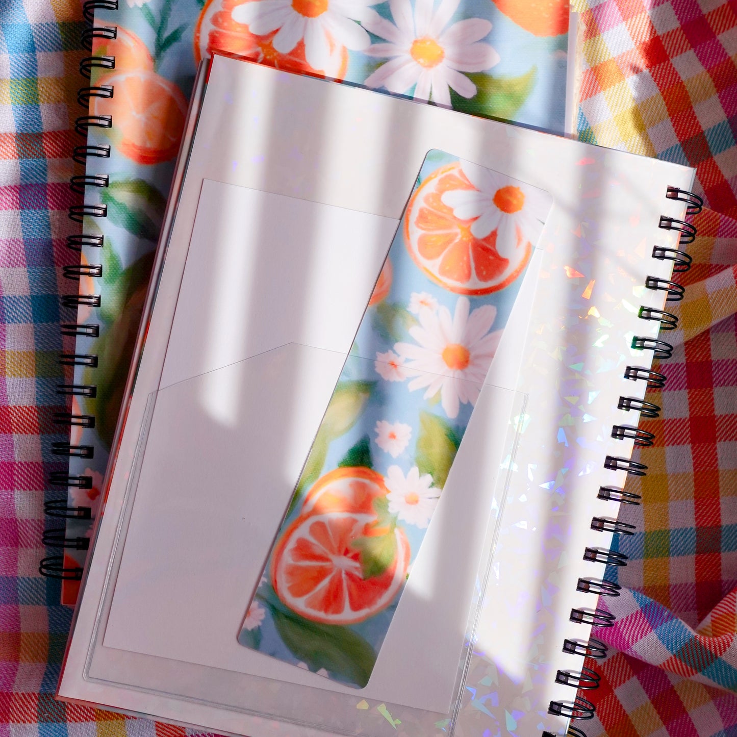 Orange + Daisies Spiral Notebook - Large