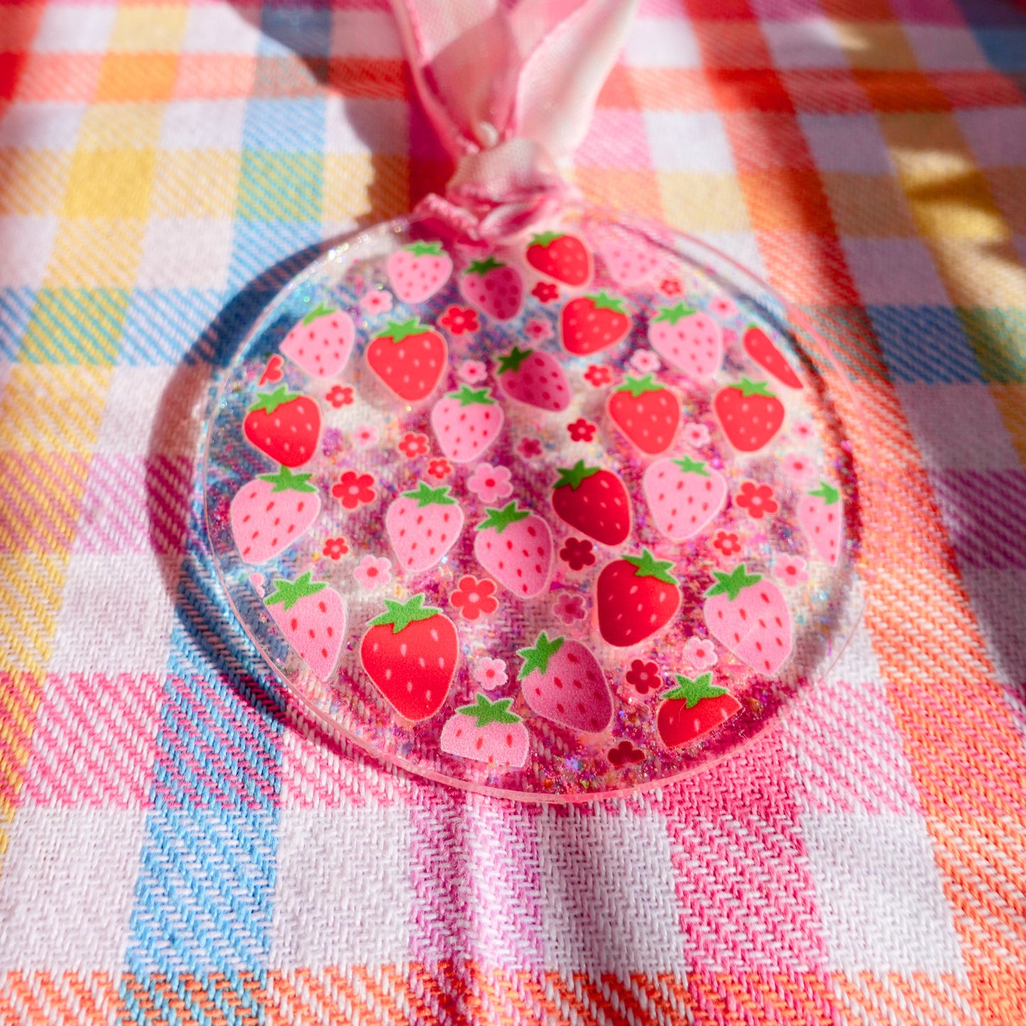 Strawberry Car Mirror Accessory / Wall Hanging