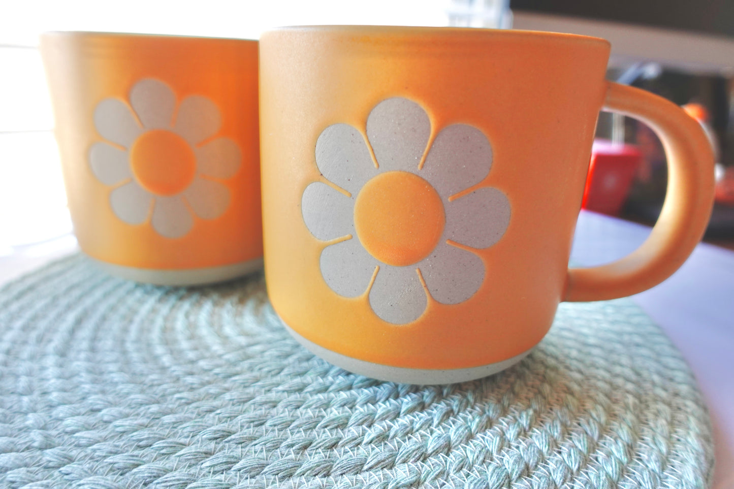 Retro Flower Ceramic Mug