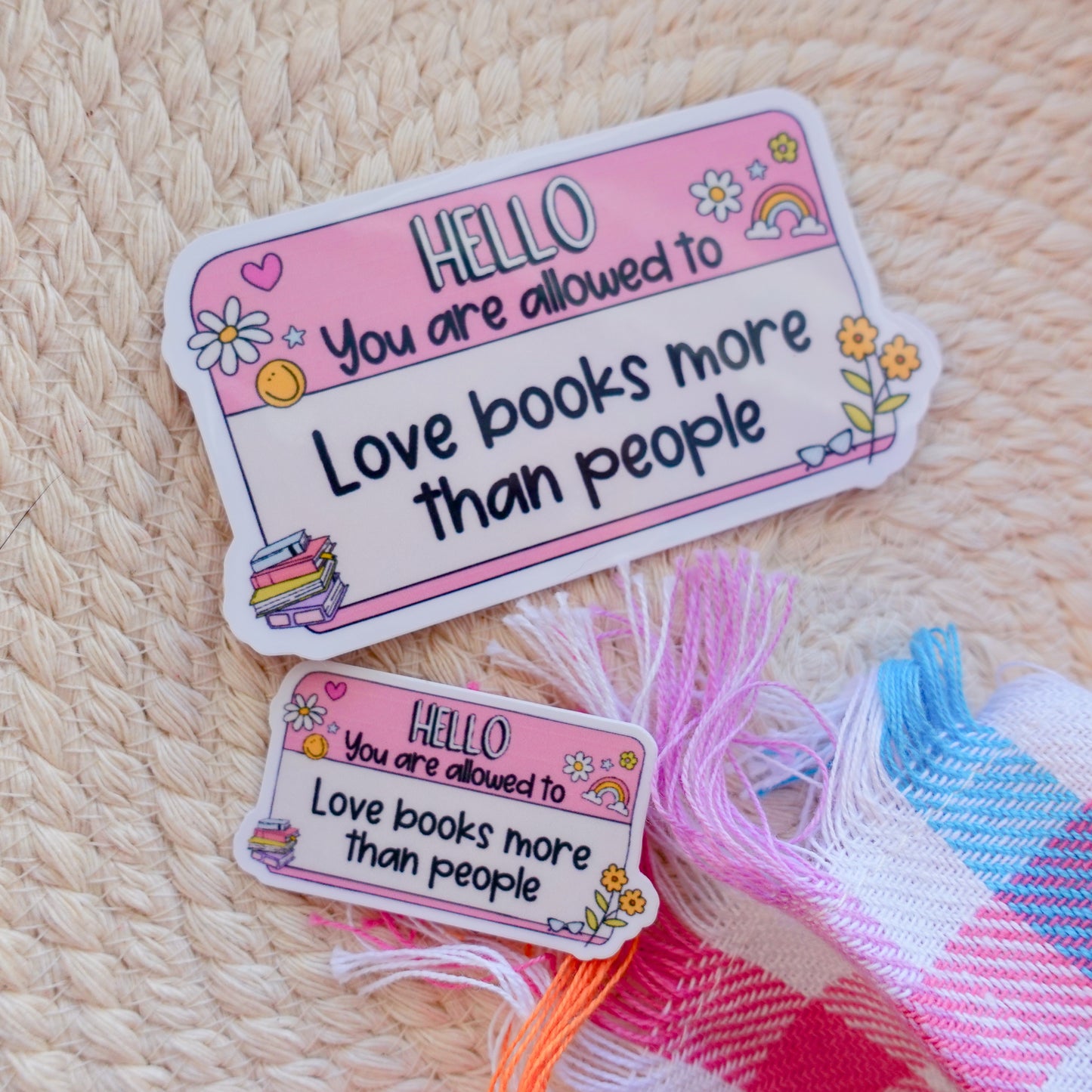 You're Allowed To Love Books More Sticker - 3" and Mini Options