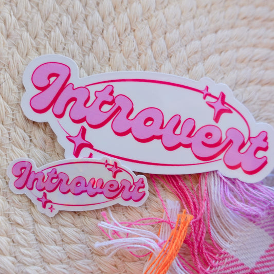 Introvert Sticker - 3" and Mini Options