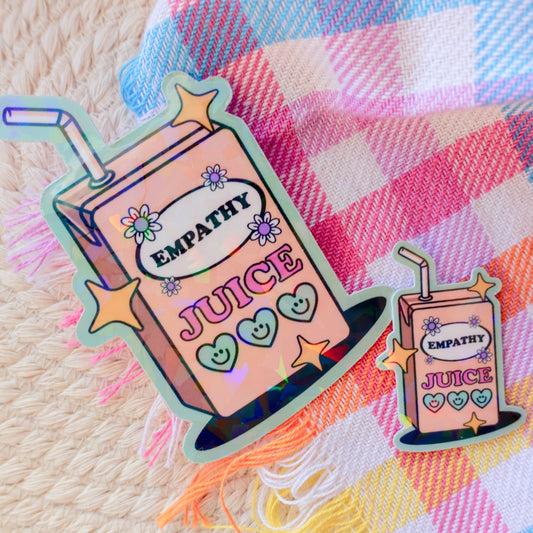 Empathy Juice Box Sticker - 3" and Mini Options