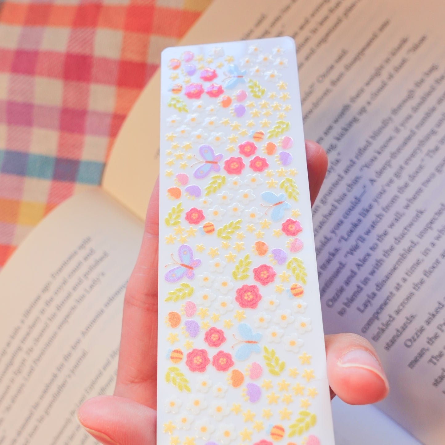 Butterfly Flower Garden Acrylic Bookmark