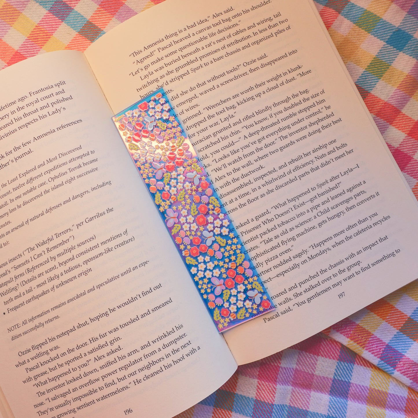 Butterfly Flower Garden Acrylic Bookmark