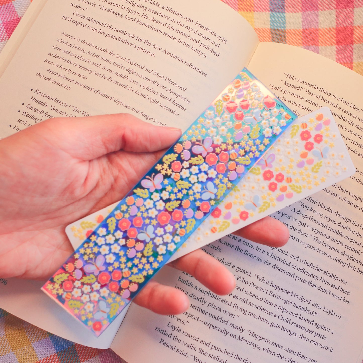 Butterfly Flower Garden Acrylic Bookmark