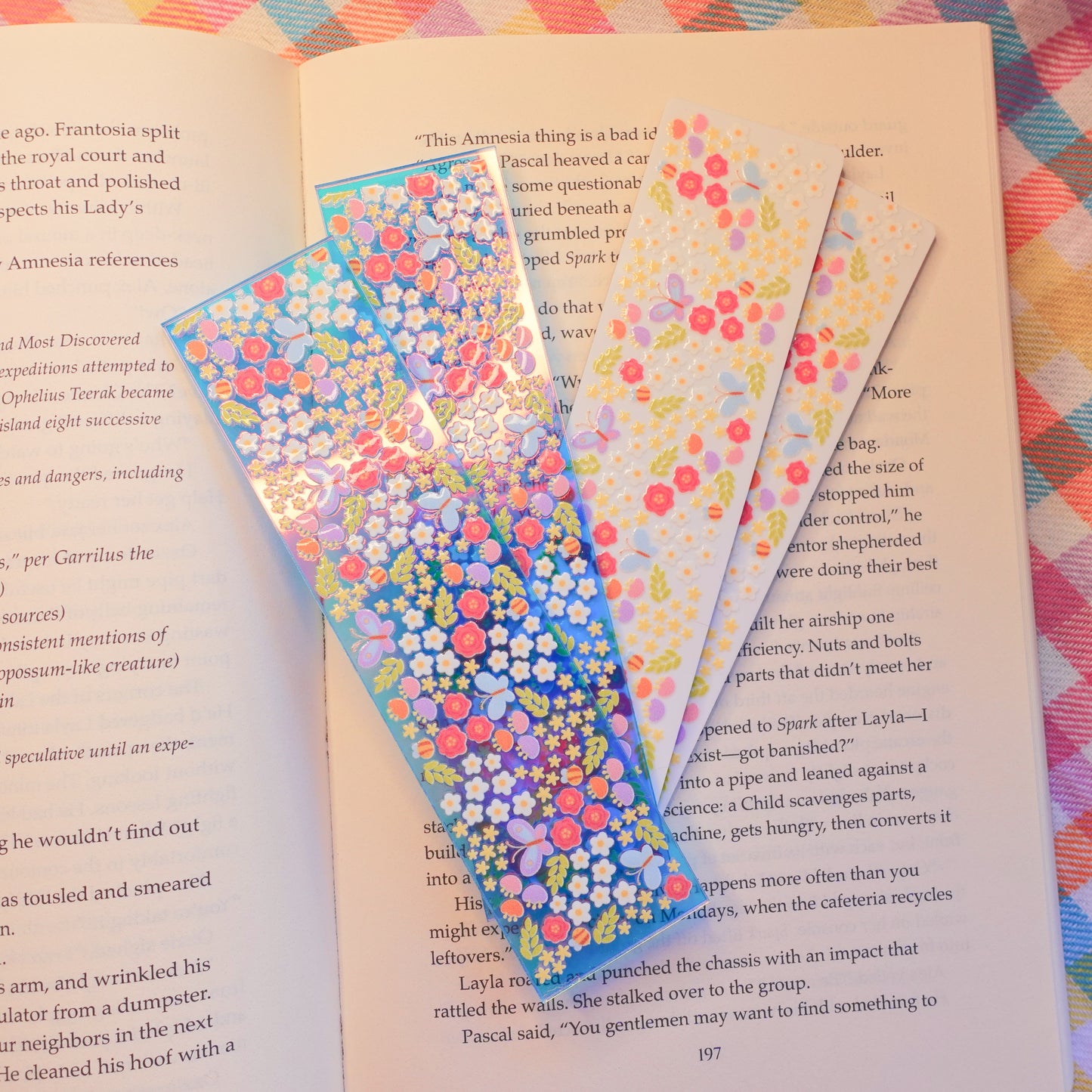 Butterfly Flower Garden Acrylic Bookmark