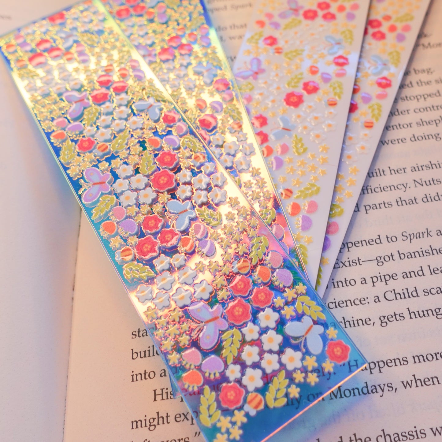 Butterfly Flower Garden Acrylic Bookmark