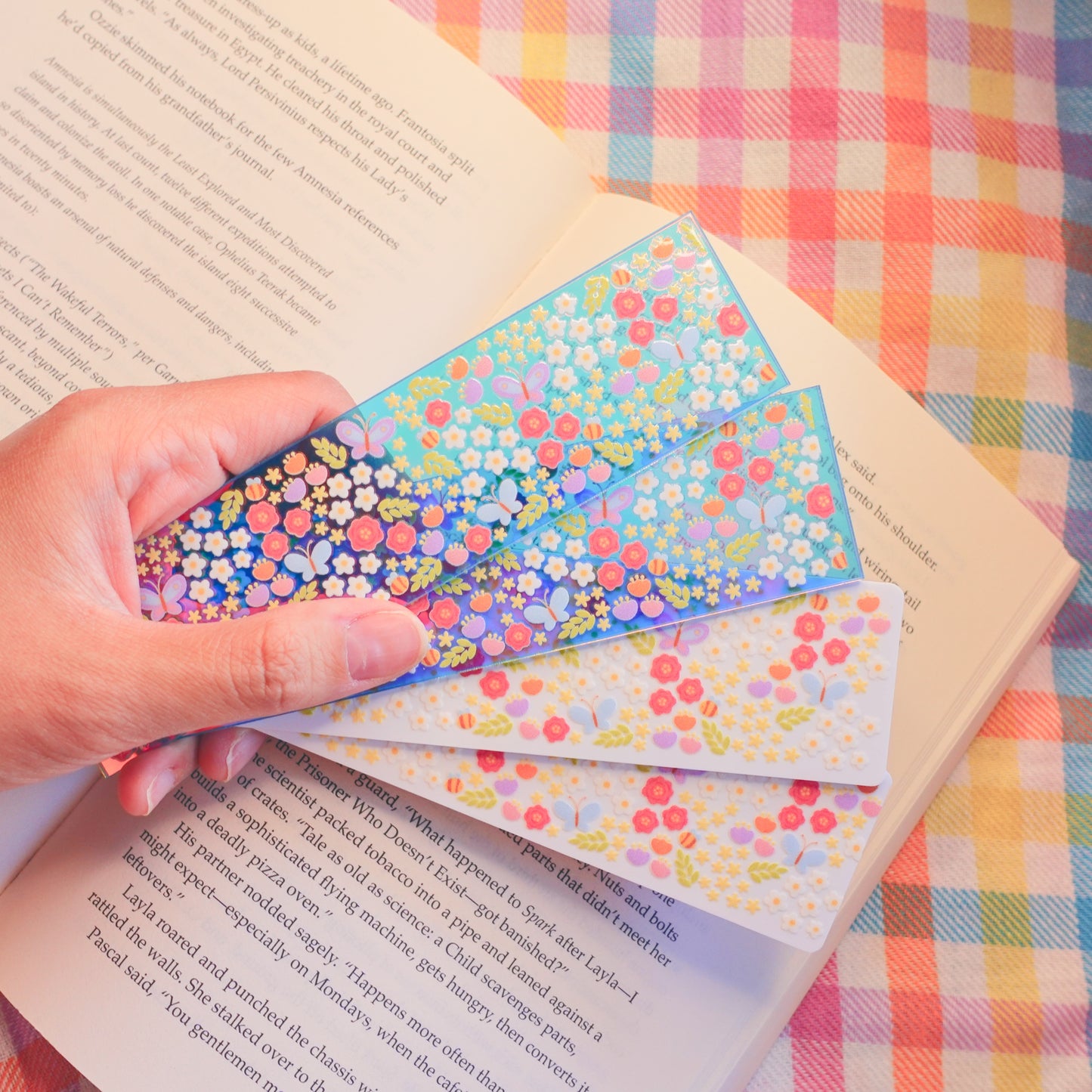 Butterfly Flower Garden Acrylic Bookmark