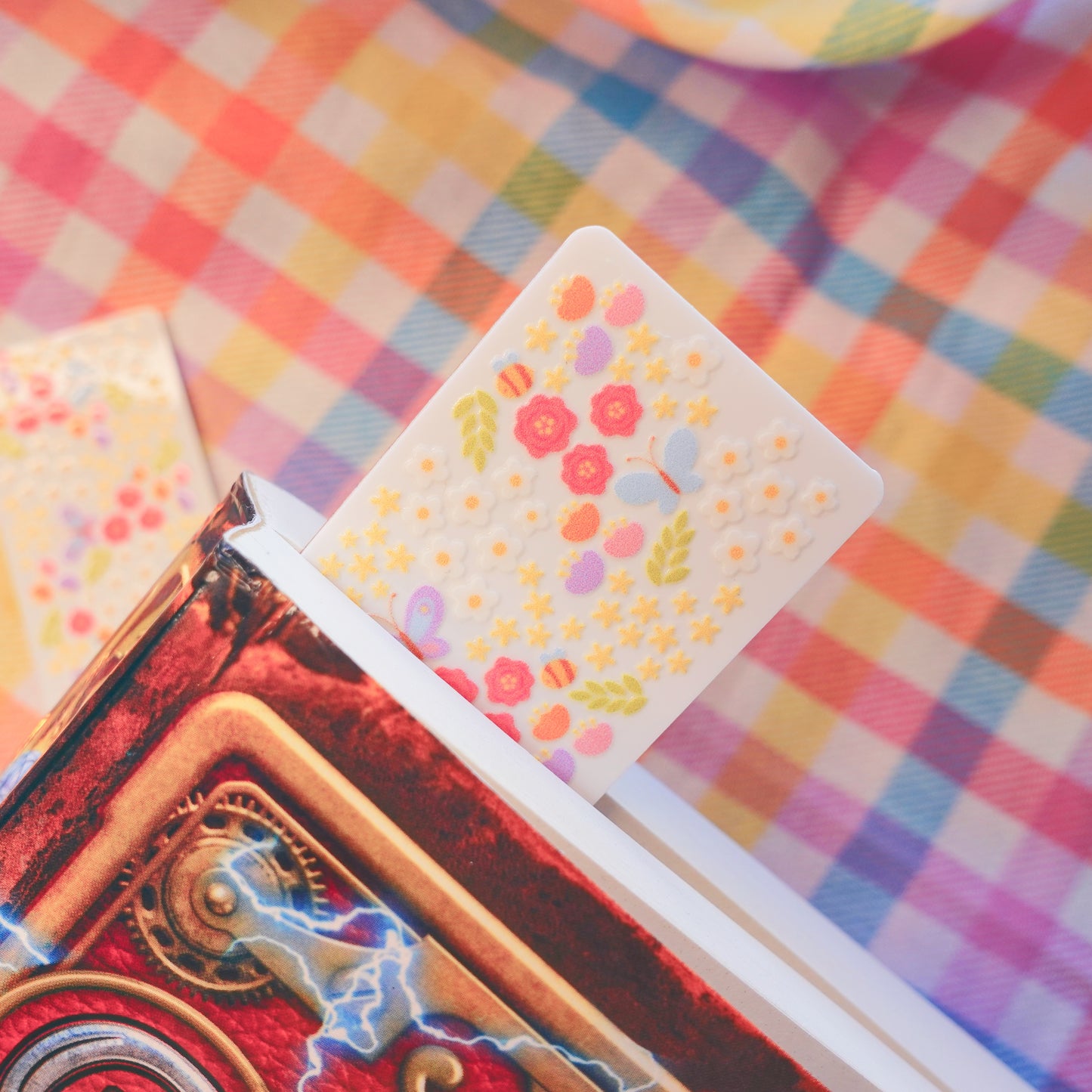 Butterfly Flower Garden Acrylic Bookmark