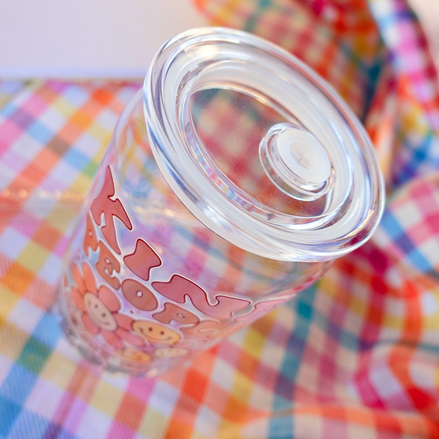 Kind People are my Kind of People - 16 oz Clear Cup w/Lid and Straw