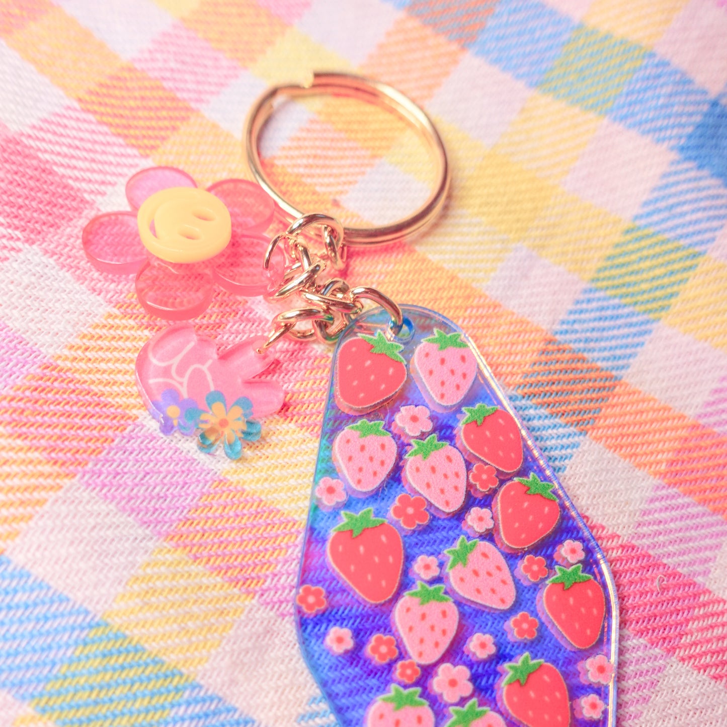 Strawberry Love Keychain