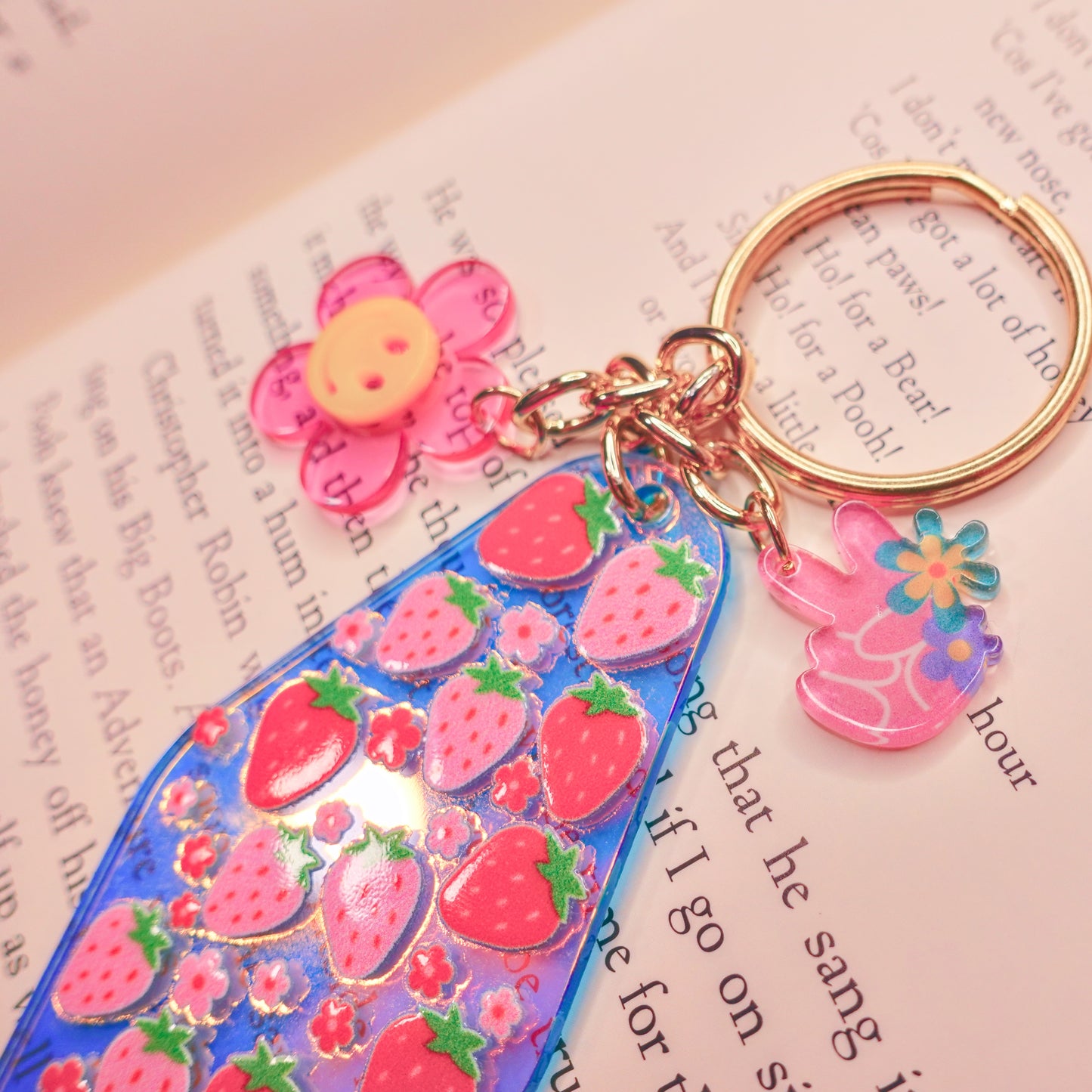 Strawberry Love Keychain