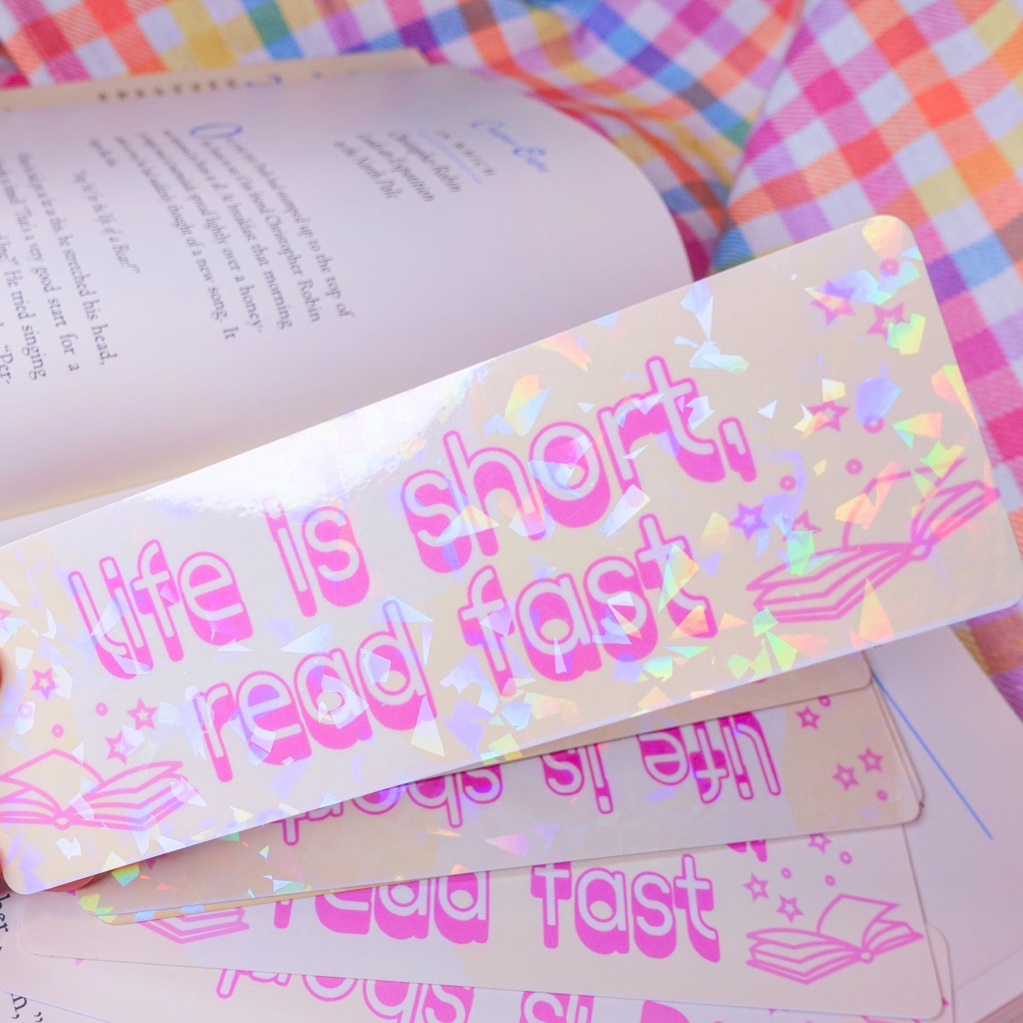 Life is Short, Read Fast Bookmark (multiple options)