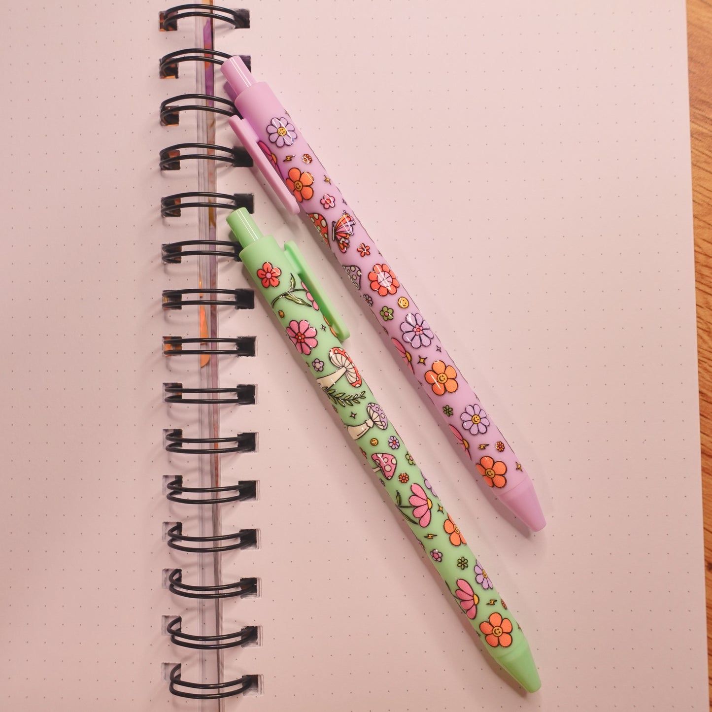 Groovy Mushies Whimsical Pens (2 color options)