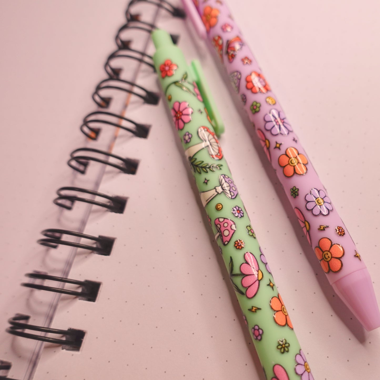 Groovy Mushies Whimsical Pens (2 color options)