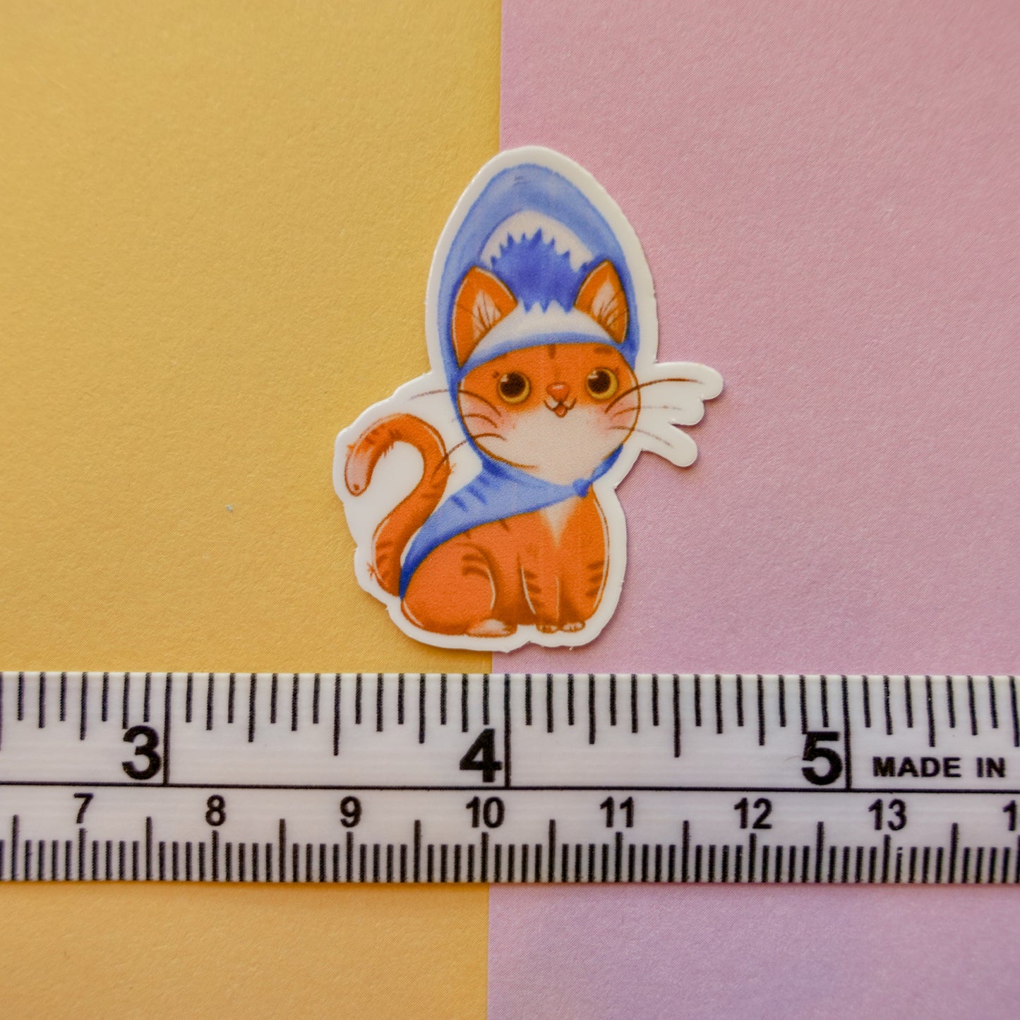 Cat Shark - 3" + mini sticker