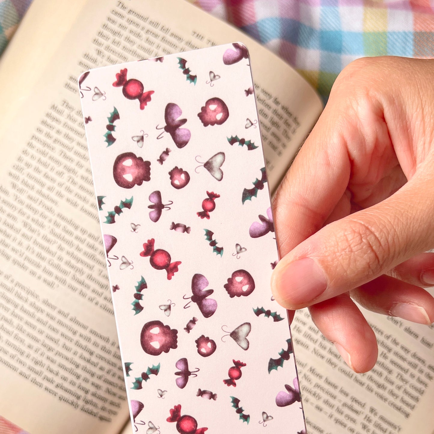 Halloween Colorful White Bookmark (multiple options)