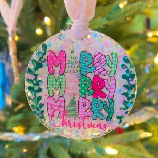 Merry Merry Merry Christmas Ornament