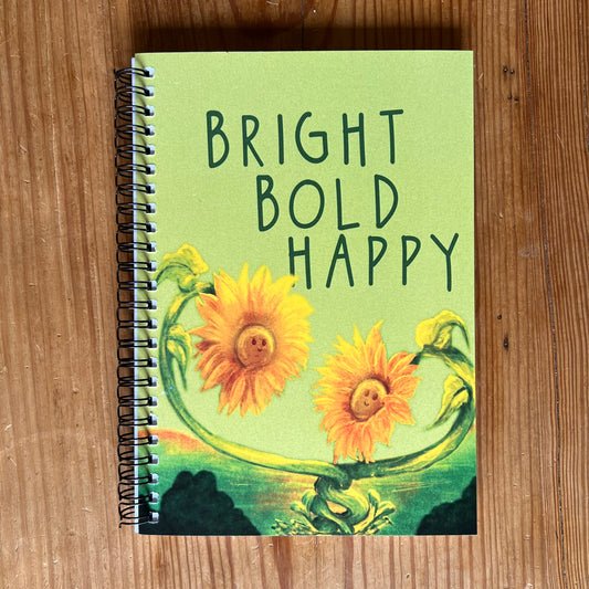 Bright Bold Happy Sunflowers - Spiral Notebook - Ruled Line