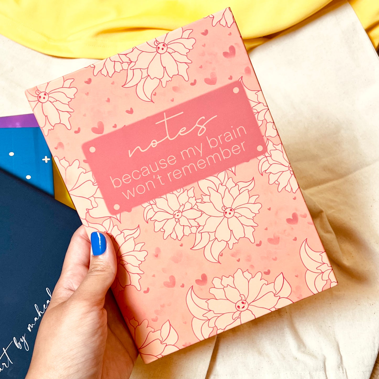 notes + happy flowers - hardcover journal