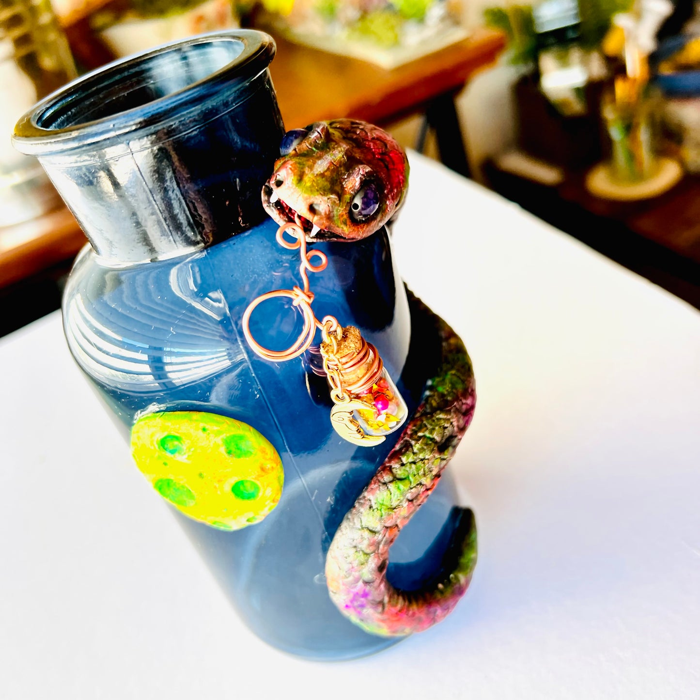 neon snake protector vase